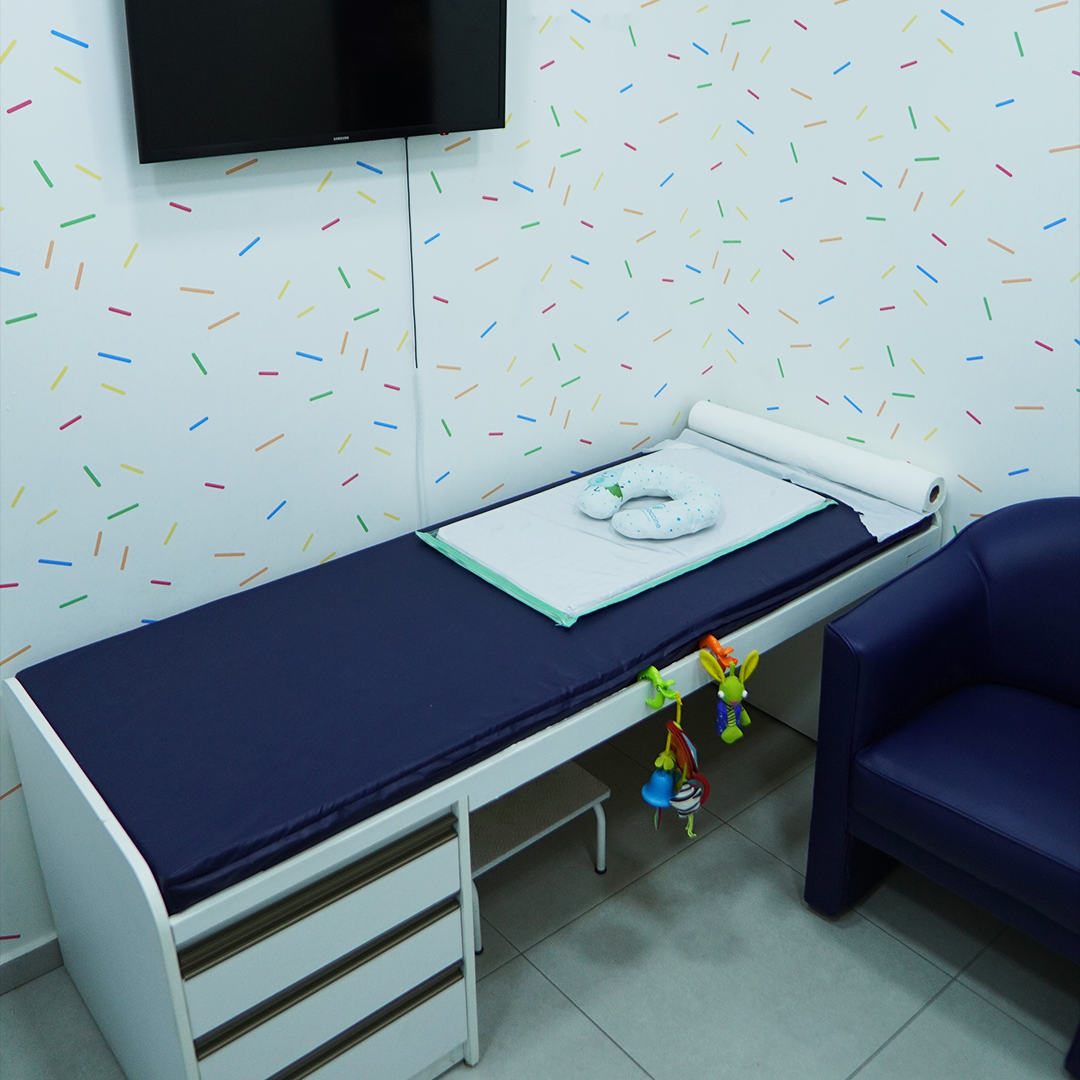 Sala de atendimento infantil da clínica